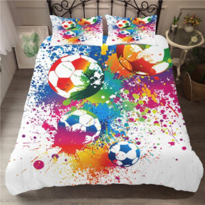 housse de couette foot colorée