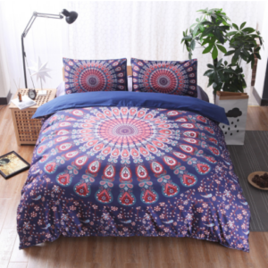 housse de couette mandala bleu nuit