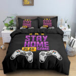 housse de couette gamer étoiles