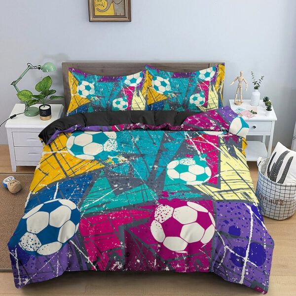 housse de couette foot patchwork