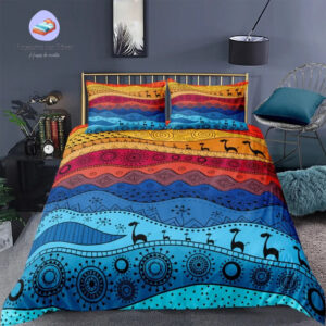 housse de couette Africaine Bleu