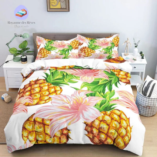 housse de couette ananas tropical