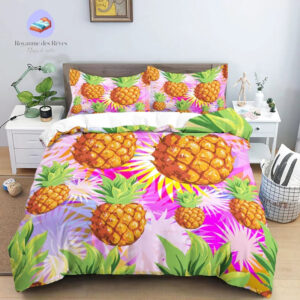 housse de couette ananas doré