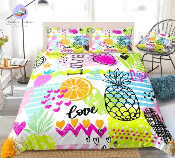housse de couette ananas love