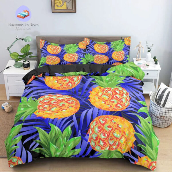 housse de couette ananas tropical