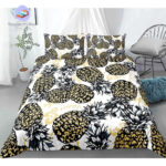 housse de couette Ananas Noir