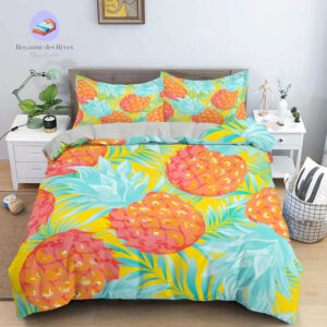 housse de couette ananas tropicale