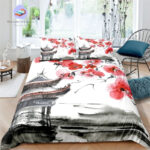 housse de couette avec arche japonaise