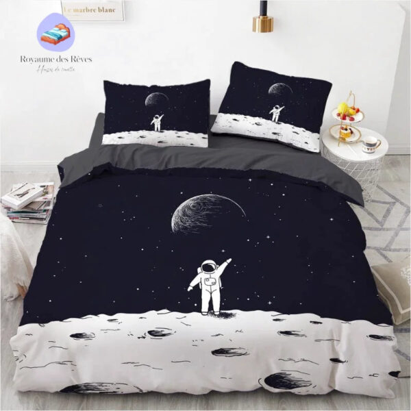 housse de couette Astronaute Terre Lune