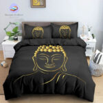 housse de couette Bouddha Noir