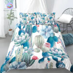 housse de couette Cactus Bleu