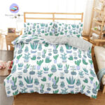 housse de couette Cactus Fond Blanc