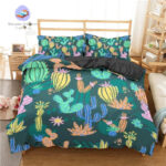 housse de couette Cactus Noir