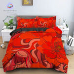 housse de couette cactus rouge