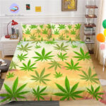 housse de couette cannabis design africain