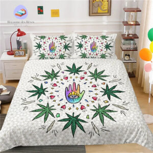 design psychédélique de Cannabis Woodstock