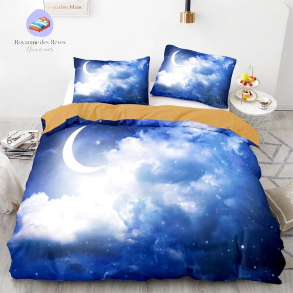 housse de couette Ciel Croissant de Lune