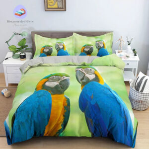 housse de couette perroquet