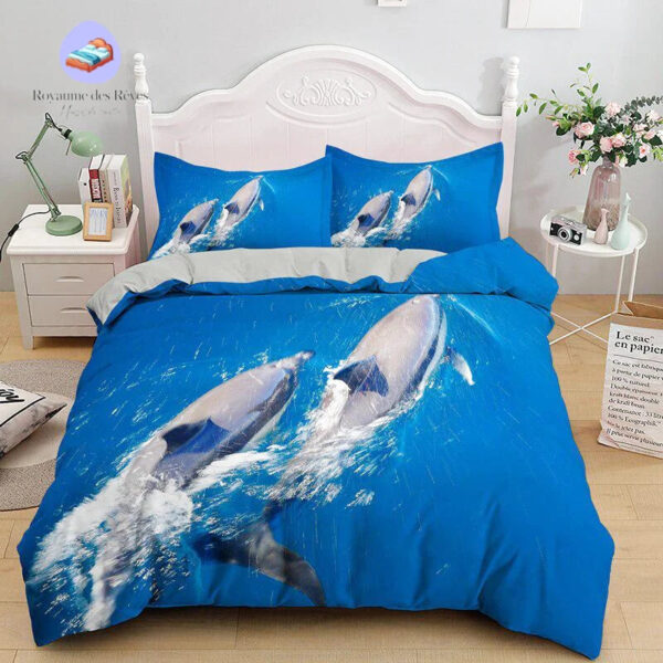 housse de couette dauphin couple