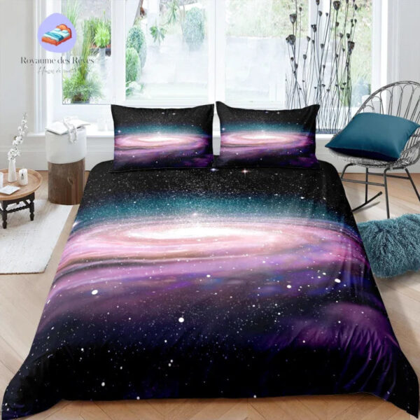 housse de couette espace galaxie