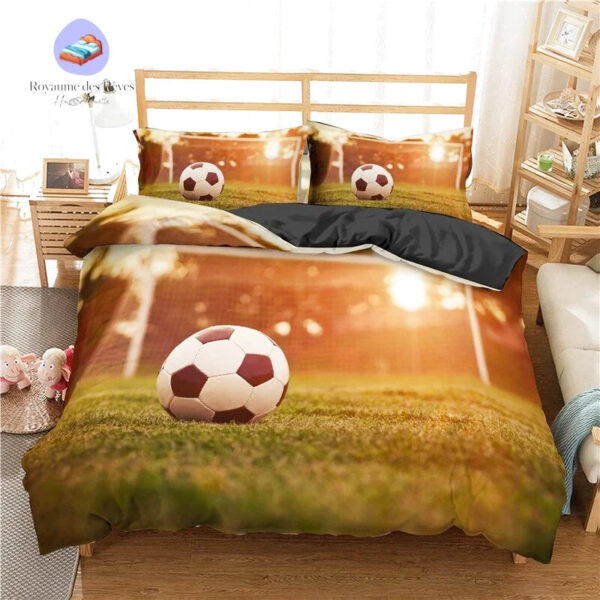 housse de couette football stylisée