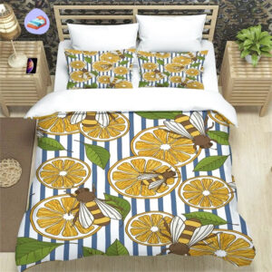 fruit abeilles housse de couette