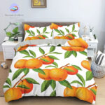 housse de couette Fruit Oranges Feuilles