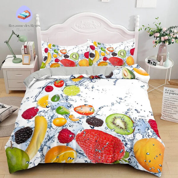 housse de couette fruits frais