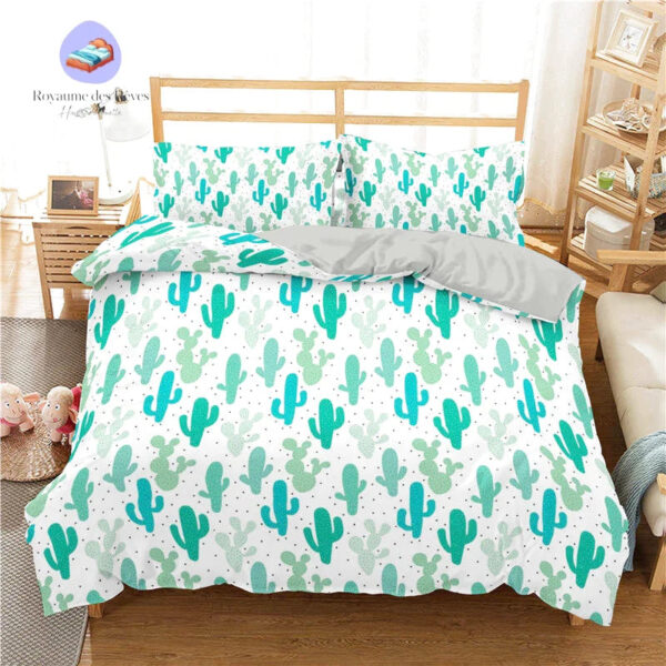 housse de couette imprimé cactus
