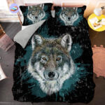 housse de couette imprimé loup