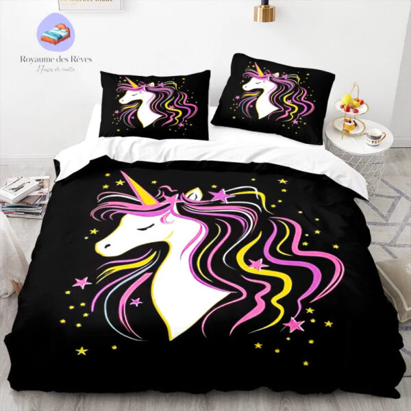 housse de couette licorne emoji