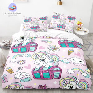 housse de couette licorne fille