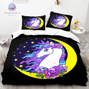 housse de couette Licorne Lune
