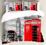 housse de couette Londres avec symboles typiques