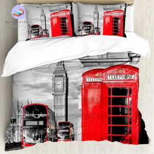 housse de couette Londres avec symboles typiques