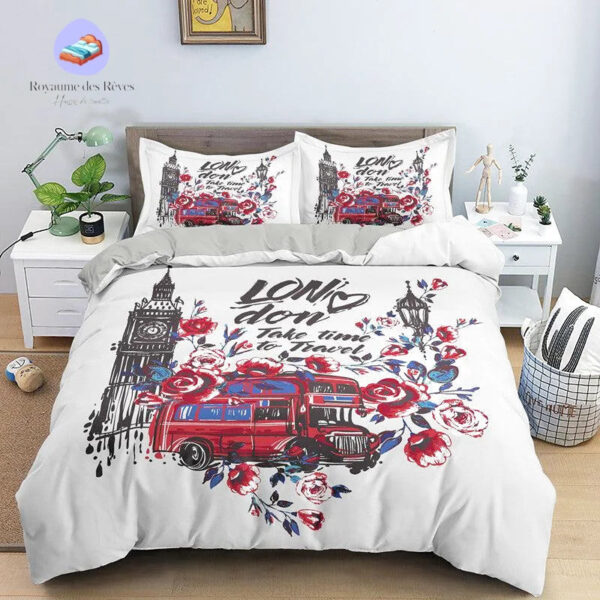 housse de couette Londres Bus