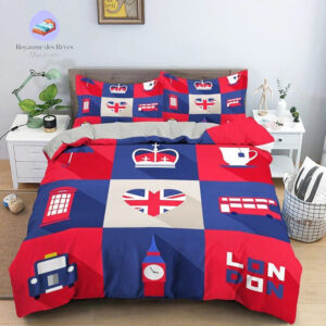 housse de couette Londres Reine Angleterre