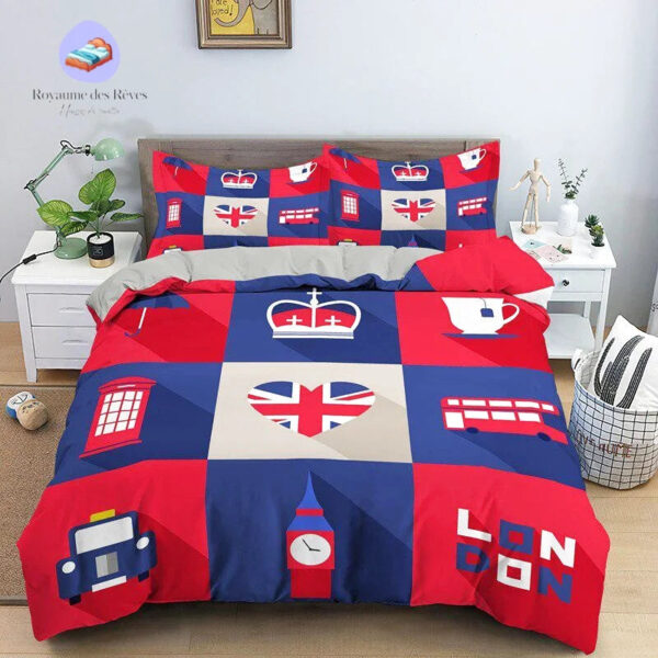 housse de couette Londres Reine Angleterre