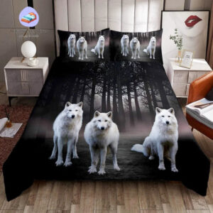 housse de couette Loup Blanc 220x240