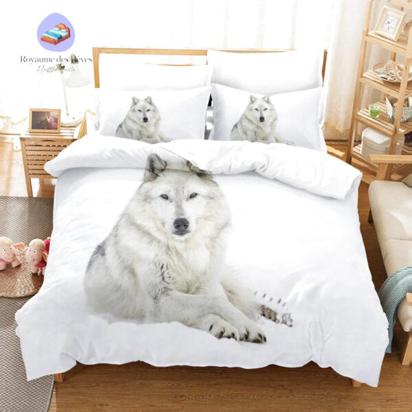 housse de couette Loup Blanc