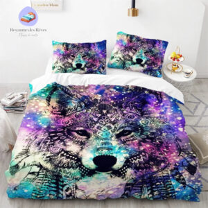 housse de couette Loup Couleurs