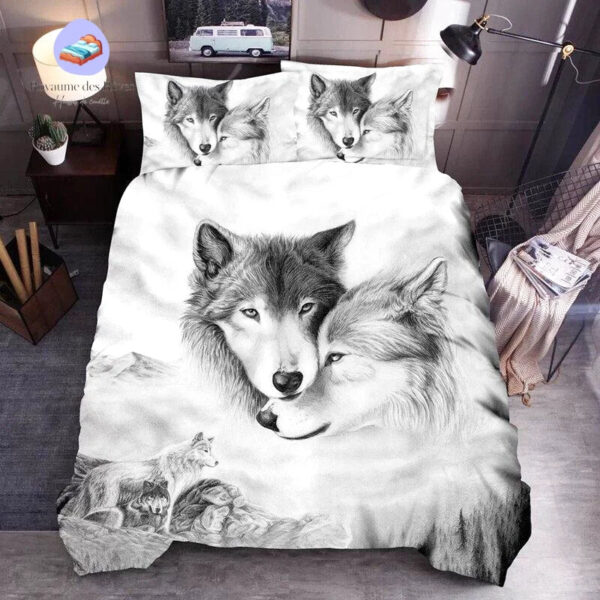 housse de couette Loup Gris