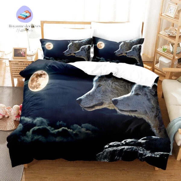 Housse de couette Loup Nuit