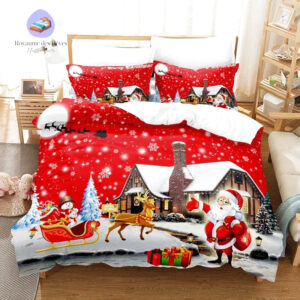 housse de couette Maison du Père Noel