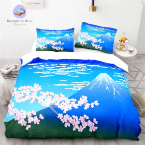 housse de couette Montagne Fleur Rose