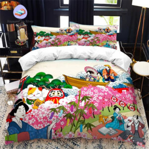 housse de couette motif japonais
