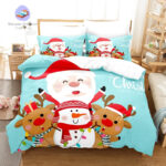 housse de couette Noel Bleu