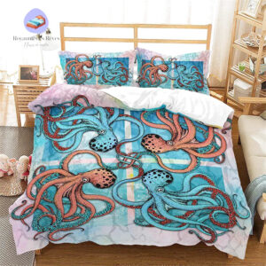 housse de couette Océan Calamar
