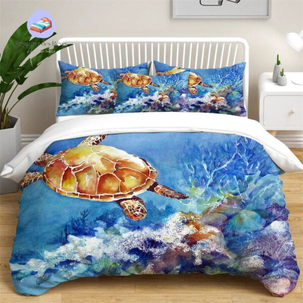 housse de couette Océan Turquoise