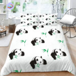 housse de couette Panda Blanc